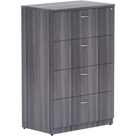 UPC: 0035255696241 | Lorell LLR69624 Weathered Charcoal Laminate Lateral File Locking 4-Drawer