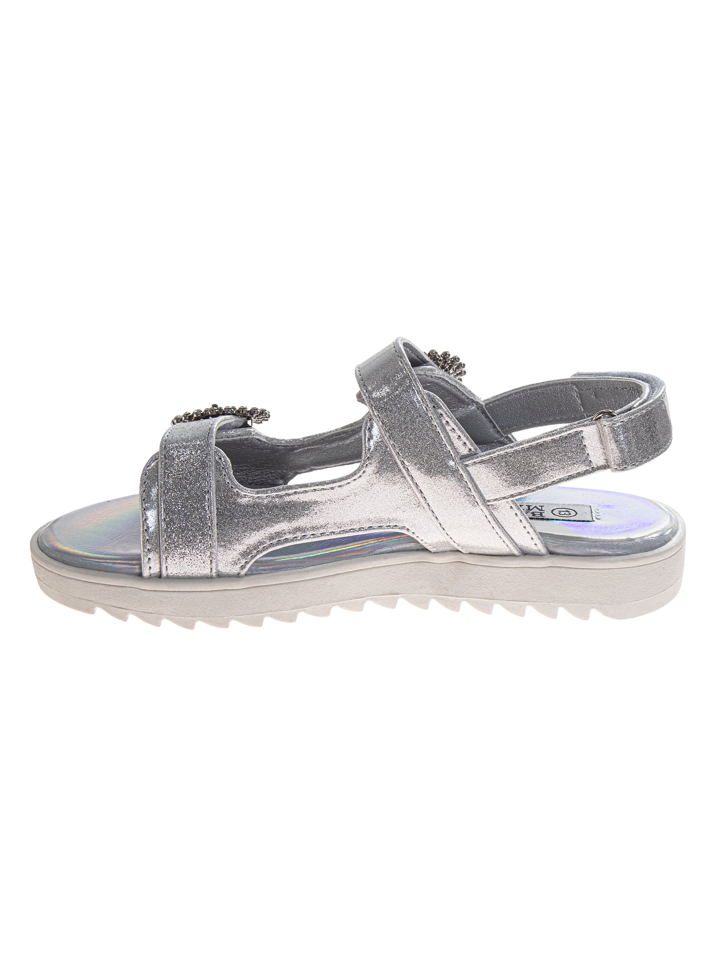 Badgley Mischka Little and Big Girls Double Buckle Embellished Sandals
