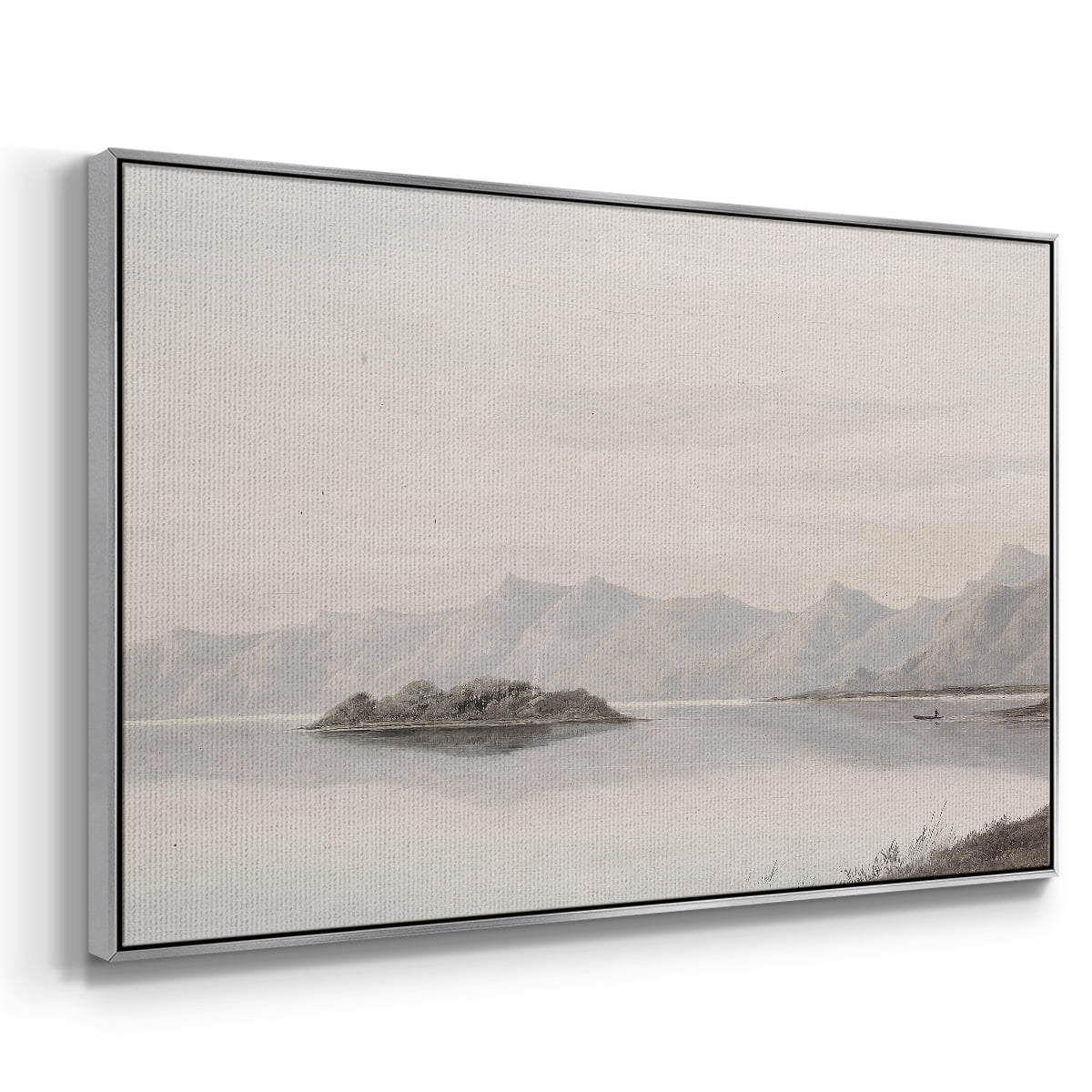 Vintage Landscape-MXI By Wexford Home Framed in Silver Wood Gallery Wrapped Canvas 25 in. x 37 in.