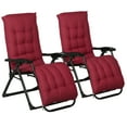 thumbnail image 1 of Outsunny Reclining Zero Gravity Chair, Folding Sun Lounger with Cushion, 1 of 10