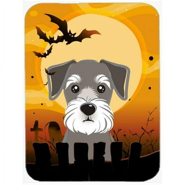 Caroline's Treasures Halloween Schnauzer Glass Cutting Board Large
