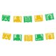 thumbnail image 4 of Papel Picado San Judas Tadeo | Guirnaldas | Enramado | 5 tiras de 5 metros | diseño Religioso verde y blanco con colores vibrantes | enramada mexicana artesanal | decoración de papel picado (Plastico), 4 of 6