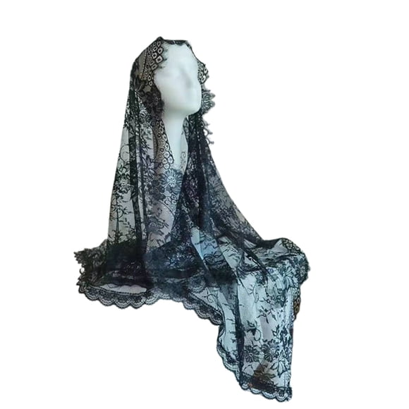 SUNSIOM Veils for Church, Mantilla Veils Lace Veil Chapel Veil Head Coverings Veils for Women Mass Wedding Bridal Women