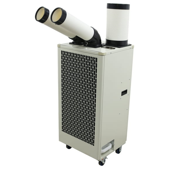 Industrial Electric Air Conditioner 2-Tubes Mobile Cooler Workshop Cooling Aircon 220V 2.1W White