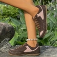 thumbnail image 6 of Tawop Womens Shoes Womens Dress Shoes Work Shoes Flats Casual Comfort Round Toe Lace-Up Brown 5.5, 6 of 9