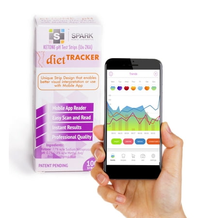 [Scan & Read] Health, Diet, and Wellness Check - pH & Ketone Test Strips with Mobile App Reader - Measure and Track Alkaline State, Keto Diet, or Ketosis with Smartphone (Best Mobile Scanner App)