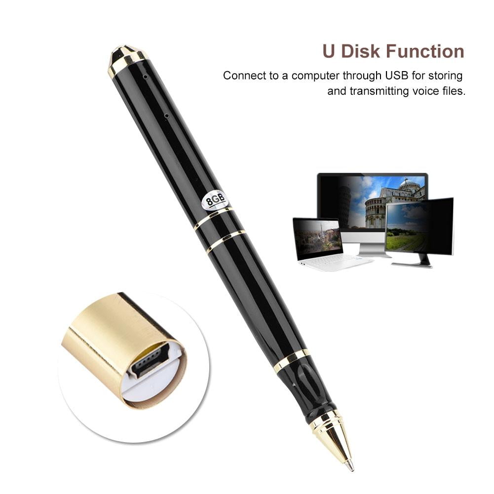 Professional Voice Recorder Pen Portable HD Recording Pen Audio Recorder Dictaphone Noise Reduction Mini Justice Tool 16G for Business Meeting Micro
