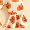 thumbnail image 6 of TOWED22 Baby Girl Clothes Outfits Cute Print Romper Pant Fall Winter Newborn Outfit Sets 3Pcs,Color: Orange,Size:0-3 M, 6 of 8