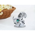 thumbnail image 4 of Matashi  Home Decorative Tabletop Showpiece Chrome Plated Silver Puppy Ornament with Green Crystal Elegant Metal Dog Figurine, 4 of 4