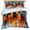 Multicolor, variant on 3 Piece Blue Burnt Orange Duvet Cover Set Twin Size,Microfiber Comforter/Quilt Cover with Corner Ties and 2 Pillowcases,Modern Oil Painting Geometric Abstract All Season Bedding with Zipper Closure
