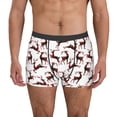 thumbnail image 1 of Balery Christmas Plaid Moose Calzoncillos bóxer para hombre, ropa interior de algodón suave y transpirable con cinturilla de nailon-XX-Large, 1 of 5