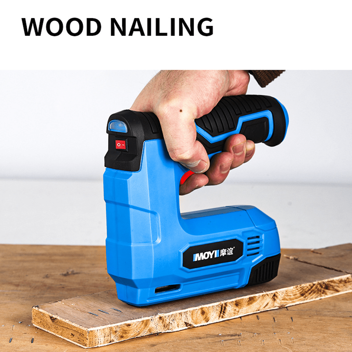Eurhowing 3.7V Cordless Staple Gun, 2-in-1 Electric Stapler & Brad Nailer with 200 Nails, Rechargeable Electric Staple Gun for Woodworking, Home DIY