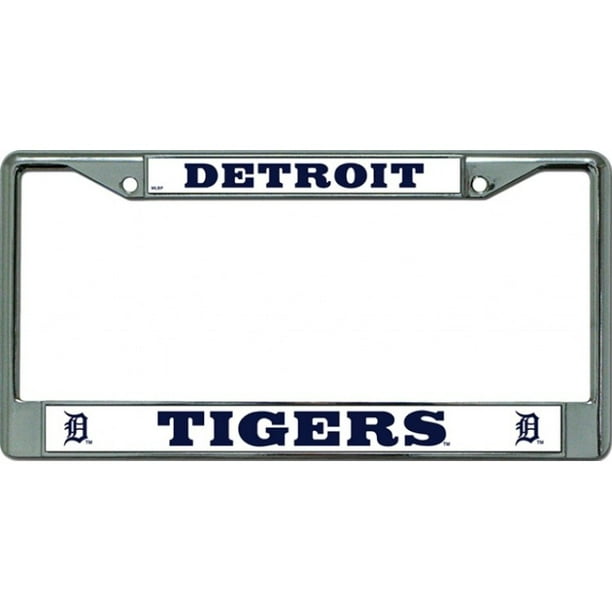 Cadre de Plaque d'Immatriculation en Chrome des Tigres de Detroit