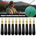 thumbnail image 2 of 40Pcs Fishing Float Copper Head Rotatable Rubber Drift Bobber Tackle Accessories Connector, 2 of 8