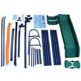 thumbnail image 3 of Outdoor Swing Sets for Kids, 5 in 1 Metal Swing Set with Slide, Seesaw Swing and Basketball Hoop, Heavy Duty Kids Playground Set for Backyard Garden Park, Kids Backyard Swing Set for Boys Girls, 3 of 4