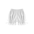 thumbnail image 3 of TiaoBug Girls' Ruffle Lace Bloomer Shorts Party Underskirt Safety Bottom Pumpkin Pants Undershorts White 2-3, 3 of 5