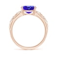 thumbnail image 2 of ANGARA Natural 1.9 ct Tanzanite Vintage Style Ring with Diamond Accents in 14K Rose Gold for Women (Size-9x7mm) | December Birthstone, Anniversary, Jewelry Gift for Women | Natural Tanzanite Ring, 2 of 8