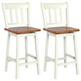 thumbnail image 1 of Gymax 2PCS Bar Stool 24.5'' Swivel Counter Height Chair w/ Footrest Cream, 1 of 8