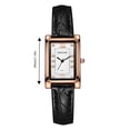 thumbnail image 3 of Resicozy Gold Watches for Women and Men with Vintage Rectangular Case Casual Daily Watch with Leather Strap Brown, 3 of 3