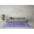 thumbnail image 3 of Ahgly Company Machine Washable Indoor Rectangle Persian Blue Traditional Area Rugs, 7' x 9', 3 of 4