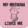 thumbnail image 4 of Inktastic My Meemaw Loves Me Girls Girls Baby Bib, 4 of 4