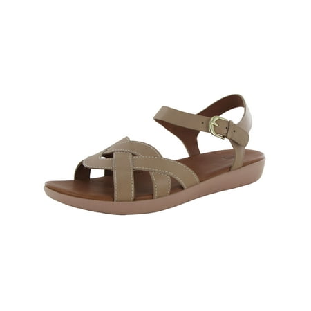 

Fitflop Womens Elyna Weave Back Strap Sandal Shoes Beechwood US 9