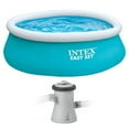 thumbnail image 1 of Intex Piscine Gonflable Extérieure Easy Ensemble 6 Pieds x 20 Pouces avec Pompe de Filtration 330 GPH, 1 of 12