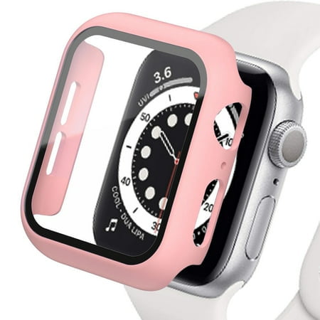 BXUXOHS Compatible with Apple Watch Case Series Ultra 49mm 8 7 SE 6 5 4 3 2 1 , Hard PC Bumper with Tempered Glass Screen Protectors Cover Accessories for iWatch 49mm 45mm 38mm 44mm 40mm 42mm 41mm