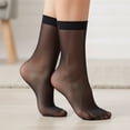 thumbnail image 2 of 12 Pairs Womens Sheer Ankle Socks Nude Stocking Summer Ultra Thin Cool See Through Silk Socks for Women, 2 of 7