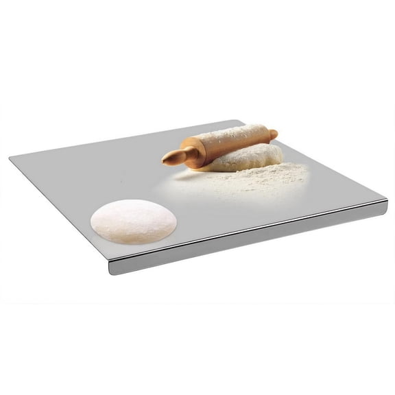 Jademall 304 Stainless Steel Cutting Board, 15.75"x11.8" Heavy Duty Chopping Board with Lip for Kneading & Cooking Prep