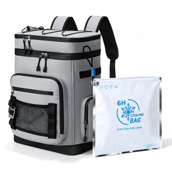 Outdoor Backpack Cooler - Large Waterproof Insulated Cooler Backpack with Cooling Bag Included for Men & Women, 30L Holds 48 Cans, Portable 2 Leak Proof Compartments Coolers Bag