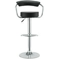thumbnail image 5 of Modway Diner Bar Stool with Leather Seat, Set of 4 in Black, 5 of 6