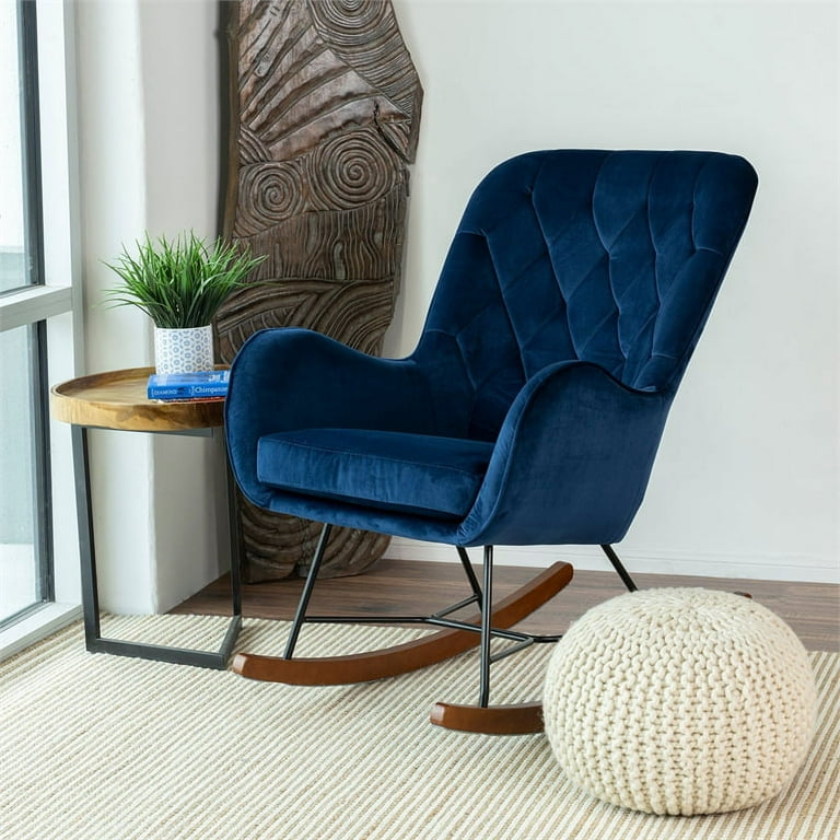 Modern glam velvet sale rocking chair walmart