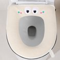 thumbnail image 4 of YgkuHd Toilet Seat Covers for Bathroom, Zipper Model Toilet Seat Household Embroidery Sitting Washer Toilet Seat Cover Cute WasherUniversal Toilet Seat Washable D Shapetoilet Seat Cushion (White), 4 of 6
