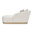 thumbnail image 5 of Maklaine Contemporary Fabric & Engineered Wood Chaise Lounger in Icicle Ivory, 5 of 10
