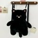 thumbnail image 4 of Mochila de peluche de gato con dibujos animados, suave y bonita, para niñas y niños al aire libre. Negro, 4 of 9