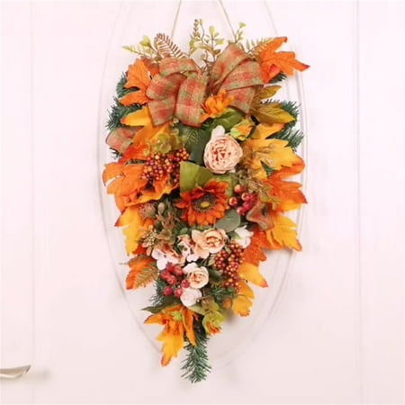 

RBCKVXZ Thanksgiving Decorations Thanksgiving Decorative Pendant Fall Simulation Flower Peony Sunflower Upside Down Tree Fall Decor Clearance