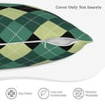 thumbnail image 5 of Bingfone Green Squares Linen Throw Pillow Covers Cushion Case Pocket Button Vintage Farmhouse Pillowcase-18"x18", 5 of 9