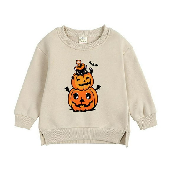 Generic Toddler Girls Boys Halloween Sweatshirt Toddler Brushed Printed Pullover Baby Thick Skeleton Pattern Tops Autumn Winter Clothes for Home Outdoor Indoor（9-12 Months Blue）