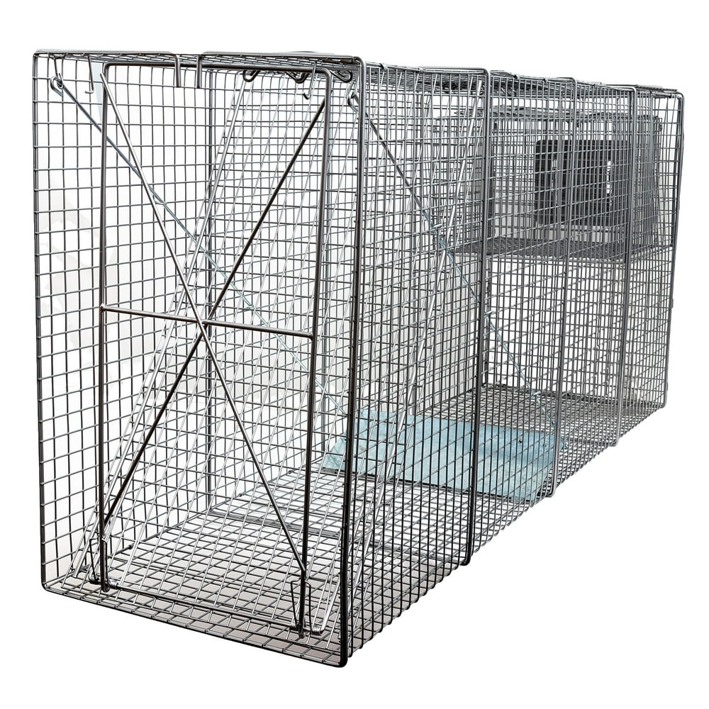 LifeSupplyUSA Heavy Duty Cage Live Animal Trap, X-Large, 58"L x 26"W x