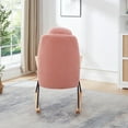 thumbnail image 5 of Holaki Nursery Rocking Chair Teddy, Baby Fluffy Glider Rocker for Adults Glider Rocker Rocking Accent Chair Padded Seat with High Backrest Armchair Comfy Side Chair for Living Room Bedroom, Pink, 5 of 10