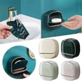 thumbnail image 6 of 1PC Soap Holder with Drain Tray, Wall Mounted Soap Holder, No-Drill Waterproof Soap Dish Holder with Flip Lid for Bathroom, 6 of 7