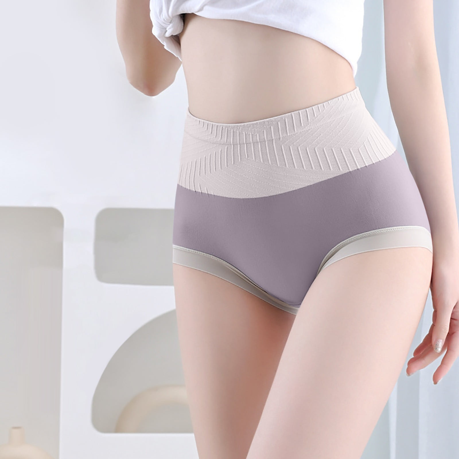 ZMHEGW Womens Underwear Tummy Control Lace Plus Size Low Waist
