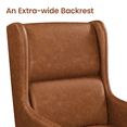 thumbnail image 5 of Renwick High Back PU Leather Upholstered Accent Chair for Home Office, Brown, 5 of 11