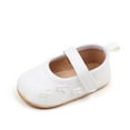 thumbnail image 5 of Fesfesfes Baby Boy Girl Shoes Cute Pearl Non Slip Sneakers Breathable Lightweight Toddler First Walking Shoes Soft Soled Toddler Shoes(White#1,6-9 Months), 5 of 7