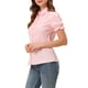 thumbnail image 4 of INSPIRAR CHIC Blusas de Algodón con Cuello Peter Pan y Botones Vintage para Mujeres Chic Rosa XS, 4 of 6