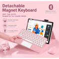 thumbnail image 2 of Detachable Bluetooth Keyboard Case with Multi-Touch Trackpad & 2.4G Wireless Mouse for 2025 Lenovo Idea Tab Plus 12.1" / Tab K12, Round Keys，Pink, 2 of 8