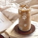 thumbnail image 5 of Taza para beber SANDJEST Vaso de vidrio con estampado de patas de 16 oz, 5 of 8