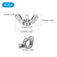 thumbnail image 2 of Handy Wing Nuts, Galvanized Carbon Steel Zinc Plated Fasteners Parts Easy Hand Twist Tighten For Furniture Decoration 25pcs 2 of 13