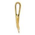thumbnail image 2 of 14k Yellow Gold Whale Tail Fish Mermaid Floating Open Chain Slide Pendant Necklace Charm Sea Life, 2 of 7